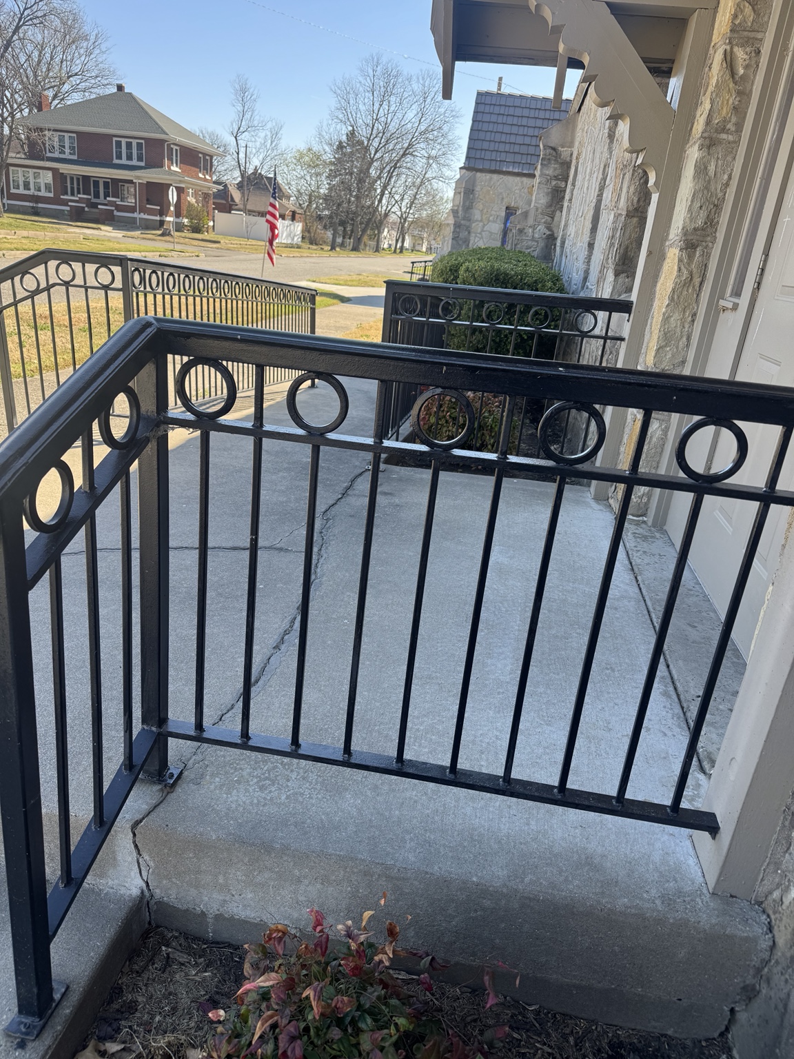 Commercial ornamental steel railing